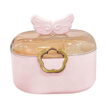 Imagem de MotiveTech Caixa organizadora para acessórios de cabelo feminino, porta-joias, porta-laços, organizador para colares, scrunchies, pulseiras e grampos de cabelo.