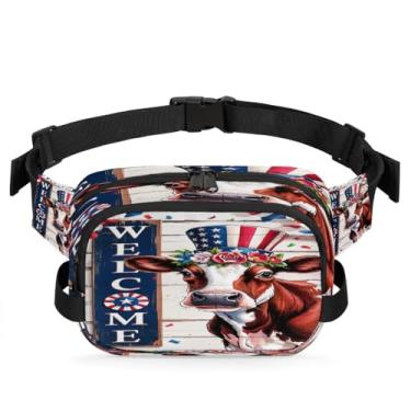 Imagem de Pochete de gato azul amarelo para mulheres e homens com alça ajustável, bolsa transversal, bolsa de peito, bolsa tiracolo, Cor 5