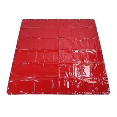 Imagem de Hyuduo Tela de Soldagem Vermelha Retardante Cortina de Soldagem de Proteção UV 5.7x5.7ft Área de Cobertura Grande Com Furos Pendurados e Cabos de Cabo para Sites Industriais de Workshop