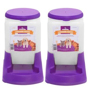 Imagem de Kit Comedouro e Bebedouro para Cães e Gatos DogCompany 3L - Petshop, L