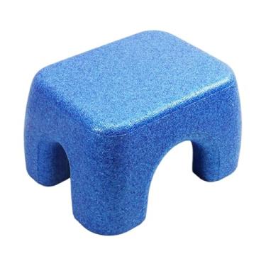 Imagem de FJMQHU Banquinho Infantil para Trocar Sapatos, Banquinho de Espuma Versátil com Bordas Arredondadas para Cozinha, Sala de Aula E Jardim de Infância, Azul, Tamanho real
