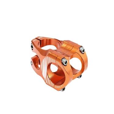 Imagem de Guidão curto de alumínio para downhill, modelo riser tube, para mountain bike, dimensões 28,6 * 31,8 * 35mm. Acessórios para ciclismo.(Orange)
