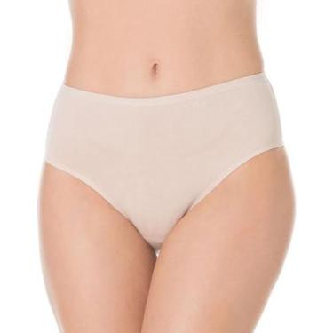 Imagem de Calcinha Liz 50330 Cintura Alta Redutora Reforçada Algodão, G, Blush