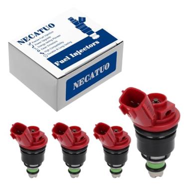Imagem de Conjunto de 4 injetores de combustível - Compatível com Nissan 200SX 240SX Altima Sentra Infiniti G20 2.0L 2.4L L4 - Substitui FJ285 16600-53F01 842-18114