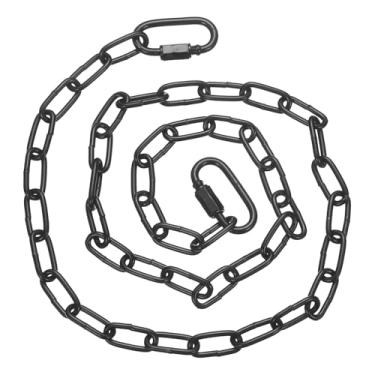Imagem de PATIKIL Cadeado de corrente de portão, trava de corrente suspensa de aço de liga de 76 cm com 2 fechos abertos para barraca de celeiro, portão, rede, balanço, saco de pancada, saco de areia, ioga