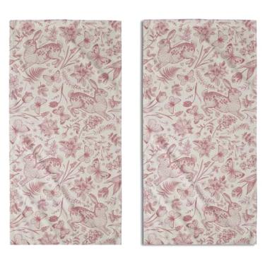 Imagem de Toalhas de mão florais de primavera de Páscoa para banheiro, conjunto de 2 toalhas de banho macias e absorventes para casa, quarto de hóspedes, hotel, academia, spa