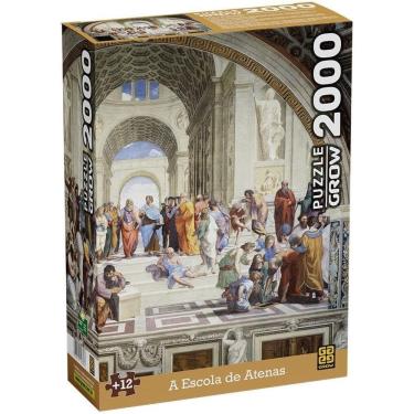 Imagem de Quebra Cabeça Puzzle 2000 Peças A Escola de Atenas - Grow 4384