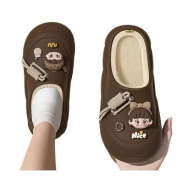 Imagem de Chinelos De Algodão Quentes E Fofos Para Meninas, Calçados Femininos C