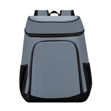 Imagem de Mochila cinza ardósia térmica 36 latas leve masculina lancheira para almoço, piquenique, viagem, acampamento, caminhada