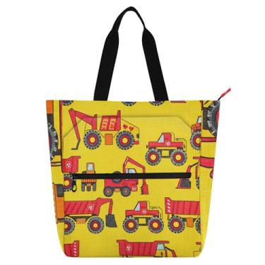 Imagem de Sacolas femininas vermelhas fofas de trabalho amarelas de lona para escola bolsa de livros para uso diário para amantes de livros presentes