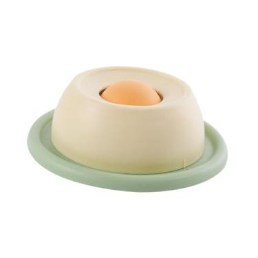 Imagem de Dualoai Comedouro Portátil para Gatos com Freio – Brinquedo Divertido para Gatos de Interior – Tigela com Base Antiderrapante, Amarelo