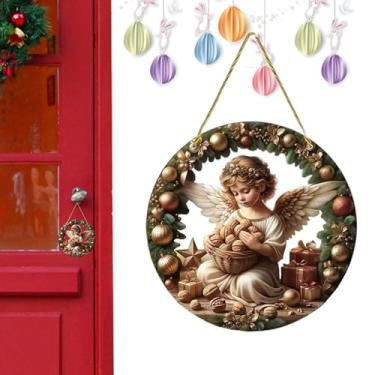 Imagem de Enfeites de Árvore de Natal Anjo,Decoração de Páscoa em Acrílico 2D | Pingentes Decorativos Festivos,Para Casa Escritório Sala de Estar Quarto Estudo Hotel Porta da Frente Lareira