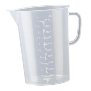 Imagem de WeiLaiKeQi Copo medidor transparente com graduações, caneca para misturar, jarra medidora de grau alimentício para culinária, cozinha, restaurante, laboratório e, 5000ml