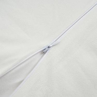 Imagem de 2 peças de fronhas macias de chenille decoração simples capas de almofada para sofá de casa 45 x 45 cm branco