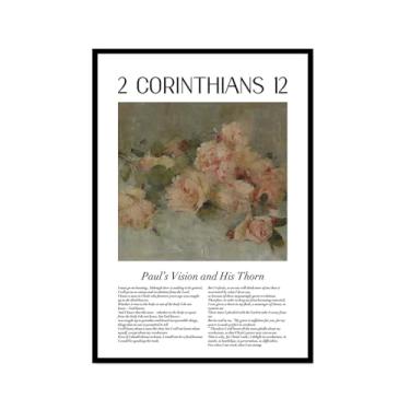 Imagem de Scripture Psalm Collection Monet Van Gogh Famosa pintura em aquarela impressa versículo bíblico pôster em tela decoração de parede de casa cristã (SKU15,40.6x61.0 cm = (40 x 60 cm), moldura preta para