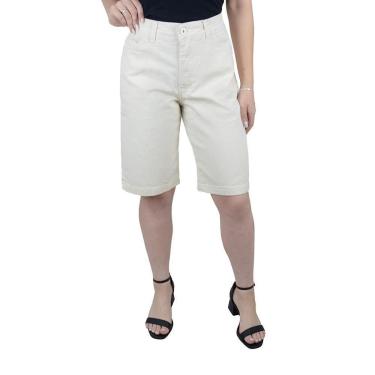 Imagem de Bermuda Feminina Gatos e Atos Jorts Sarja Bege Creme - G2470-Feminino