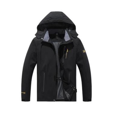 Imagem de Jaqueta Masculina Impermeável E À Prova De Vento Com Capuz, Zíper, Res