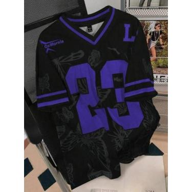 Imagem de Camiseta Feminina De Verão Com Estampa De Borboleta, Decote Em V, Mang