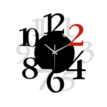 Imagem de XLWLLNJ Relógio de parede decorativo, silencioso, para quarto de bebê, banheiro ou sala de aula, 40cm