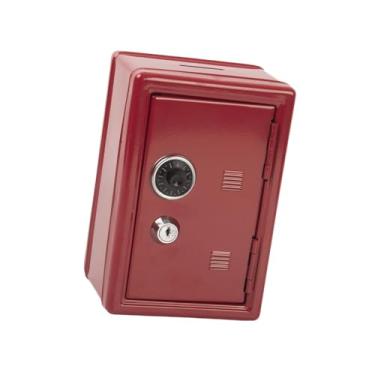 Imagem de oshhni Cofrinho de mesa pequeno, leve e fofo, em formato de porquinho, ideal para guardar dinheiro, cosméticos, maquiagem e bonecas, Vermelho