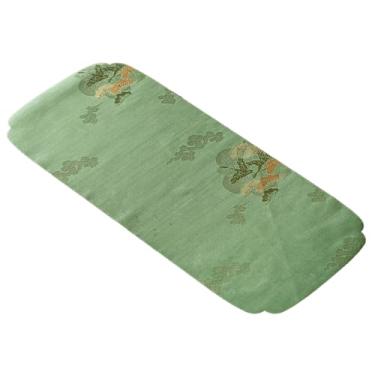 Imagem de Tapete decorativo de cerimônia de chá, lavável, bordado requintado, estilo japonês, conjunto de chá para mesa, cerimônias de chá, tecido de algodão (Verde)