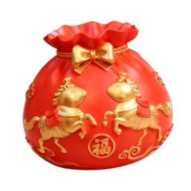 Imagem de Generic Vaso de flores para mesa, estátua colecionável, escultura decorativa em formato de bolsa de dinheiro, vaso para cozinha, casa de campo e festas.