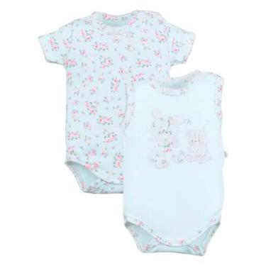 Imagem de Kit Body 2 Peças Bebê Menina Suedine Estampado Upi Uli, RN