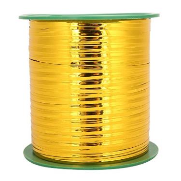 Imagem de Laços torcidos para sacos de doces, embalagens de cozimento, fita de fio de metal durável, fácil de amarrar, caixa de presente, decoração de flores, ouro e prata, rolo de 400 (Ouro)