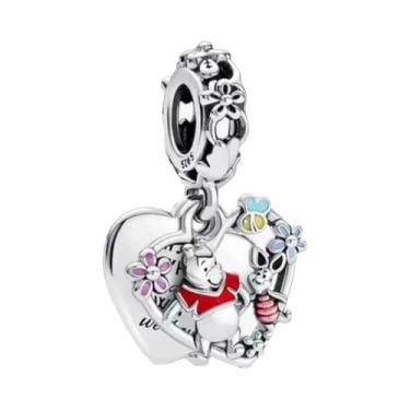 Imagem de Pulseira De Charms De Prata 925 Da Disney Com Winnie the Pooh, Eeyore,