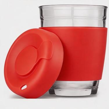 Imagem de xícaras de café de vidro com tampas