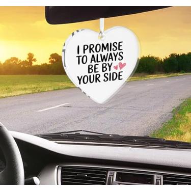 Imagem de Enfeites de Natal para pendurar em coração, enfeites de árvore de Natal feitos à mão, decoração de carro e casa - Presente de Natal, decoração de artesanato em acrílico, ideias de troca de presentes