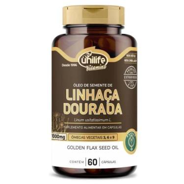 Imagem de Óleo de Semente de Linhaça Dourada 60 cápsulas de 1000mg - Unilife, Br