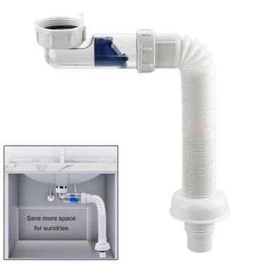 Imagem de Mangueira De Drenagem Flexível Em ABS G1-1/2 Polegada Extensível 28-88