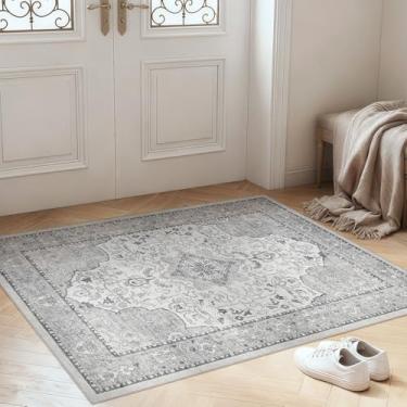 Imagem de cotiled Tapetes de área de 7,5 x 12,5 cm, tapetes grandes laváveis para sala de estar, macio, antiderrapante, resistente a manchas, para quarto, sala de jantar, tapetes vintage para decoração de casa