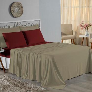 Imagem de Jogo de Cama Solteiro Nobre 3 Peças Lençol com Elástico de 30cm de Alt