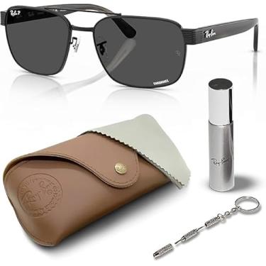 Imagem de Ray-Ban Óculos De Sol Quadrados Polarizados Chromance Rb3751Ch Para Homens E Mulheres - Clássicos Atemporais Proteção Uv Premium