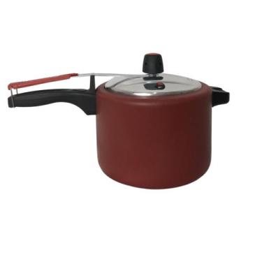 Imagem de Panela De Pressão Grande Premium Vermelha Antiaderente 4,5l - Alegrete