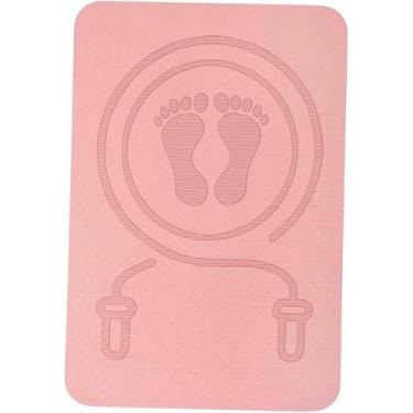 Imagem de Tapete de corda de pular antiderrapante para exercícios internos e externos, protege o chão e a corda, tapete de exercícios com 8 mm de espessura