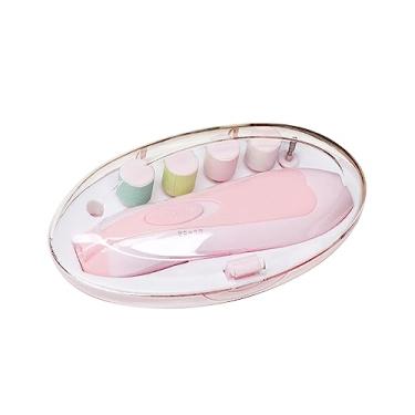 Imagem de Afinador elétrico de unhas para bebês e crianças Cortador suave bebê com 6 cabeças lixa Corte polia segurança pequenas dos pés mãos Não danifica cutículas ou leitos ungueais suaves