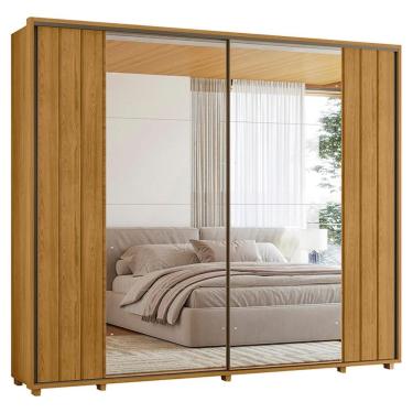 Imagem de Guarda Roupa Casal 2 Portas Deslizante Com Espelhos Dali 278 cm Madetec