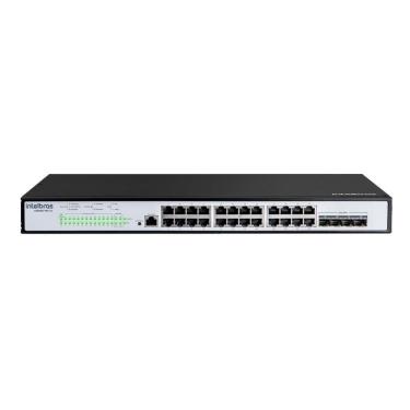 Imagem de Switch L3 Intelbras S3028G-Pb Lite, 24 Portas Poe, 4 Sfp+