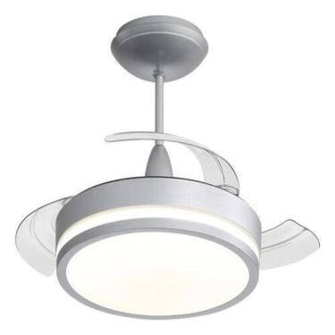 Imagem de Ventilador Teto Retrátil Com Controle 91Cm Cromado Bivolt
