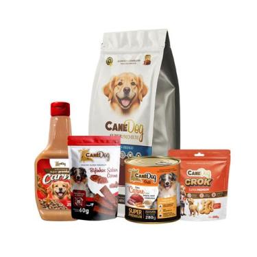 Imagem de CaneDog Super Premium Carne e Frango 15 kg + Molho + Patê + Bifinho