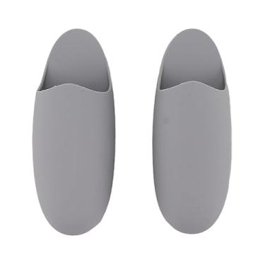 Imagem de Suporte de parede para escova de dentes, rack de talheres de silicone para montagem na parede, organizador de pasta de dente pendurado para cozinha, banheiro, cinza, 2 peças