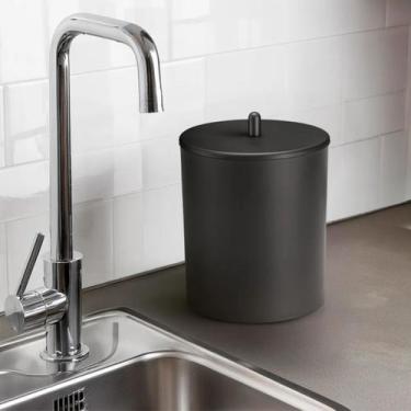 Imagem de Lixeira Escritório Pia Cozinha Banheiro 5 Litros Plástico Cesto Lixo P