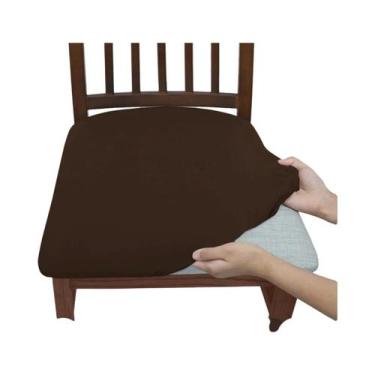 Imagem de Capa De Cadeira De Seda Leiteira Elástica De Cor Sólida, À Prova De Po