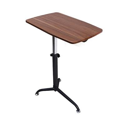 Imagem de Mesa de cabeceira moderna mesa de cabeceira ajustável em altura mesa de casa design de bancada confortável para quarto, escritório ao ar livre (cor: madeira) (carvalho amarelo)