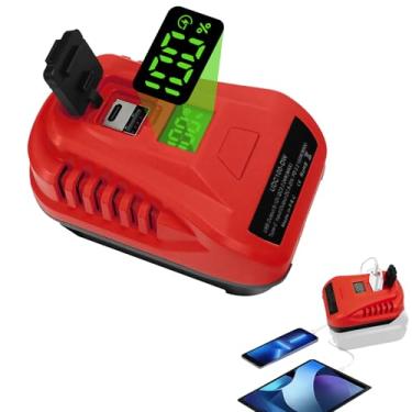 Imagem de Carregador de bateria USB de 100 W para Milwaukee 18 V, adaptador de carregador com carregamento rápido tipo C e porta USB, para dispositivo elétrico e bateria Milwaukee (apenas ferramenta)