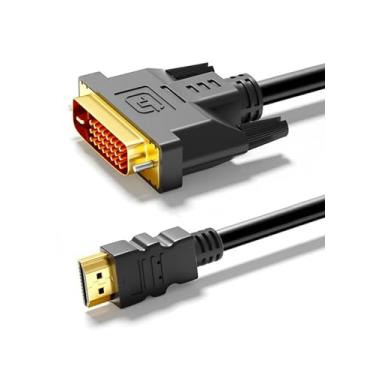 Imagem de Eaeon Cabo DVI para HDMI, conversor bidirecional DVI-D macho para HDMI macho para PS4/3, TV Box, projetor, HDTV, suporte 1080P, 3D, pacote com 2