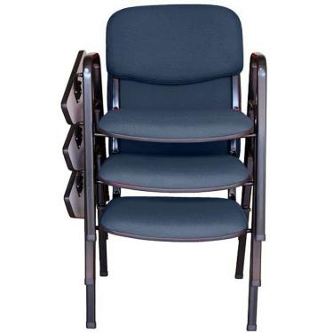 Imagem de 03 Cadeiras Escolar Universitária Linha Hotel Auditório Azul